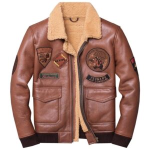 Men’s A2 Aviator Brown Leather Jacket