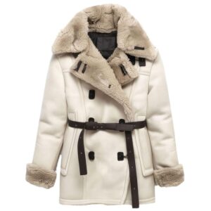 Shearling Faux Fur Leather Coat