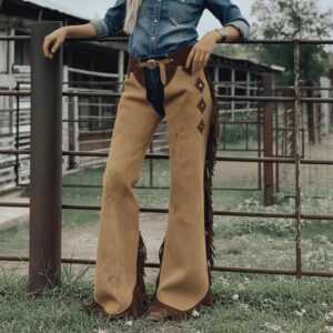 Cowhide Tan Brown Chaps