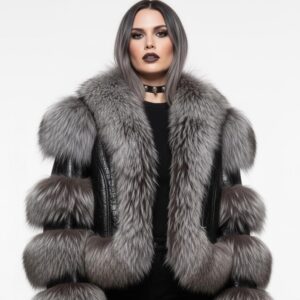 Luxury Real Raccoon Fur Jacket for Women – Thick Winter Fur Coat | Premium Natural Fur Outerwear
