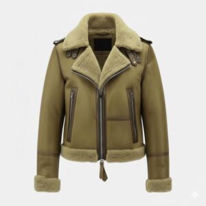 Women's Shearling Aviator Jacket | Real Leather B3 Bomber Coat