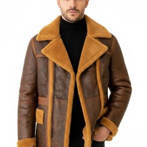 Vintage Brown Faux Shearling Coat • Retro Winter Jacket