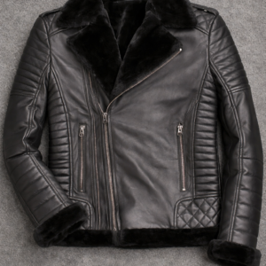 BIKER  BOMBER LEATHER JACKET