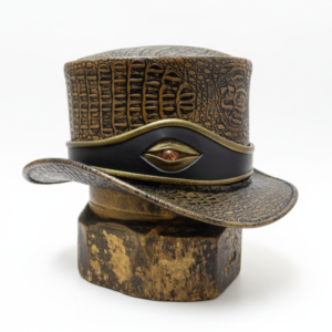 Steampunk Crocodile Leather Top Hat